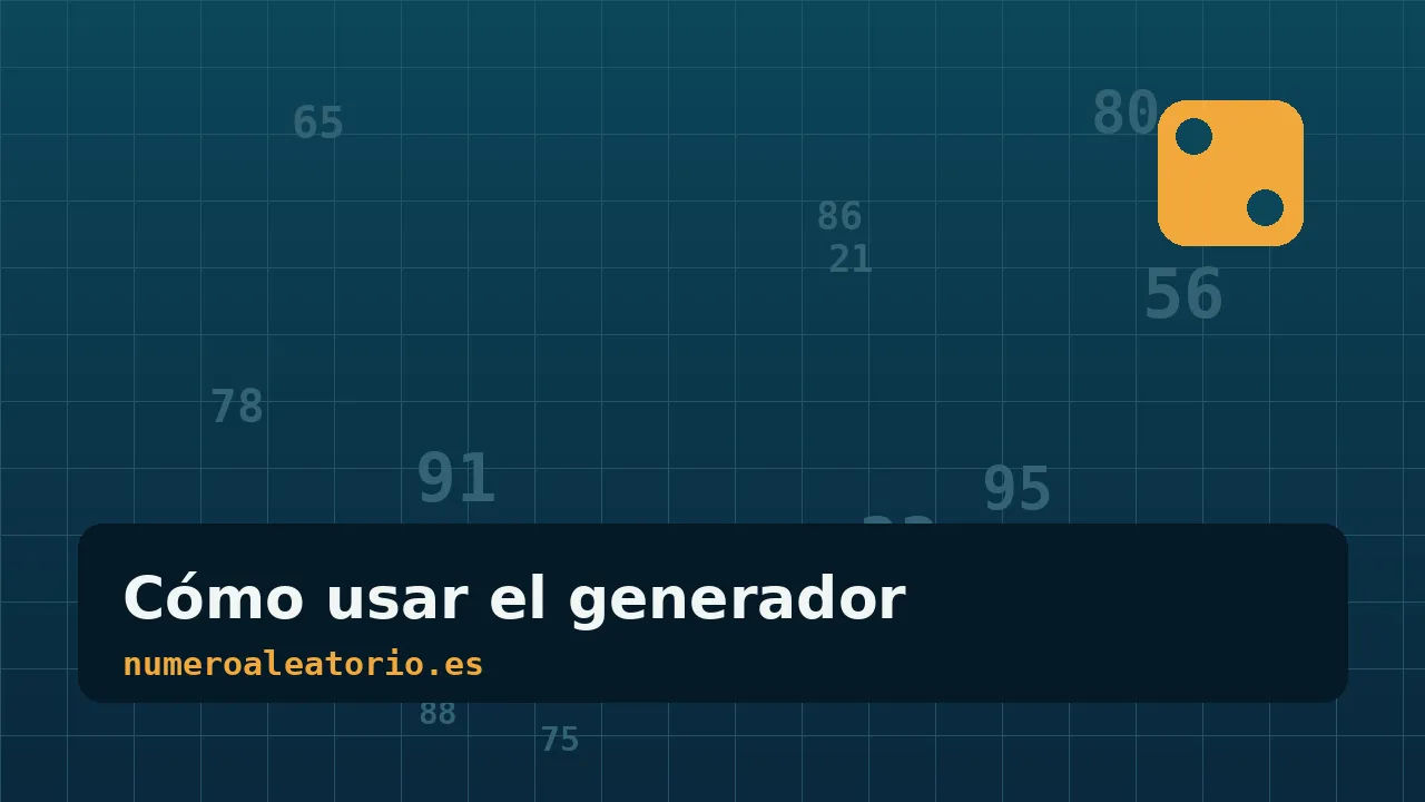 Cómo usar el generador de números aleatorios paso a paso