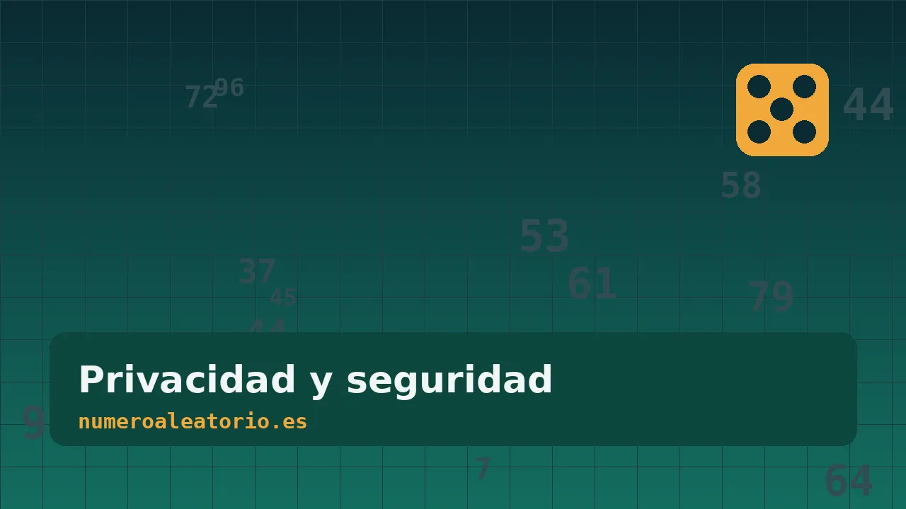 Privacidad y seguridad al generar números aleatorios online