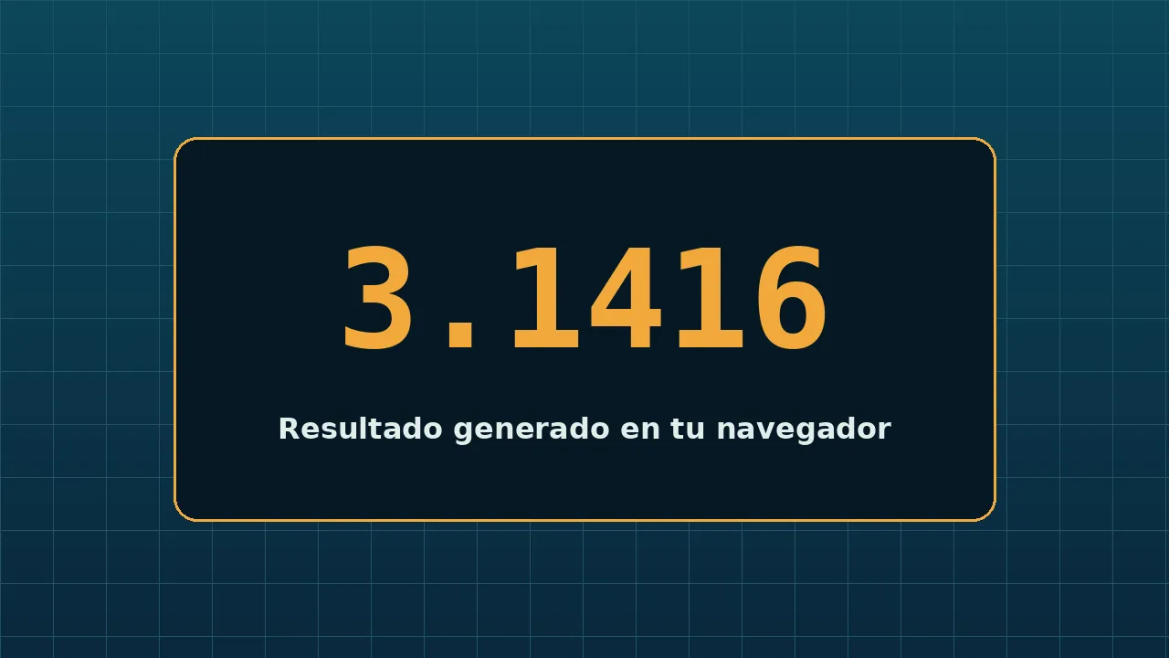 Resultado decimal generado por la herramienta